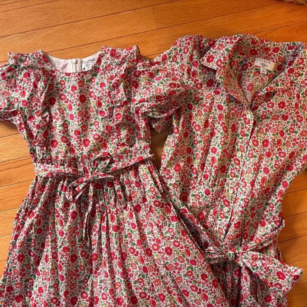 J.Crew Mommy-and-Me Dresses made with Liberty Fabric